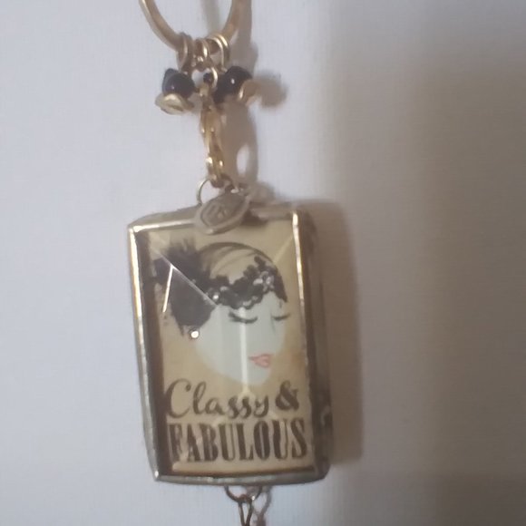 Jewel Kade Necklace with Charm/Pendant "Classy and Fabulous/ 5" - Picture 5 of 9